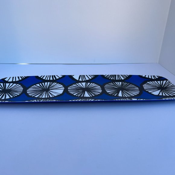 MARIMEKKO for Target NEW Melamine Tray Large Rectangular Blue/Black/White RARE - Picture 4 of 6